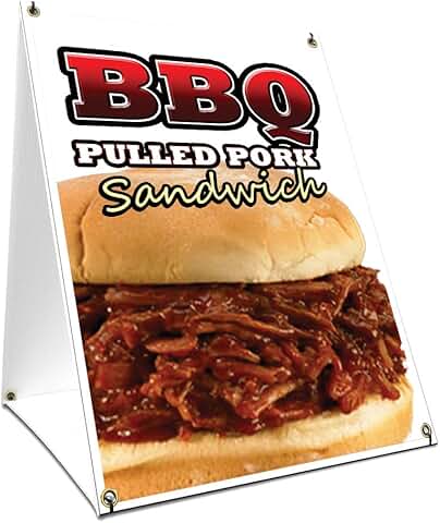 A-Frame Sidewalk BBQ Pulled Pork Sign 18x24