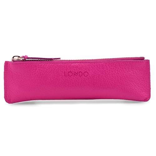 Leather Pen Case with Zipper Closure