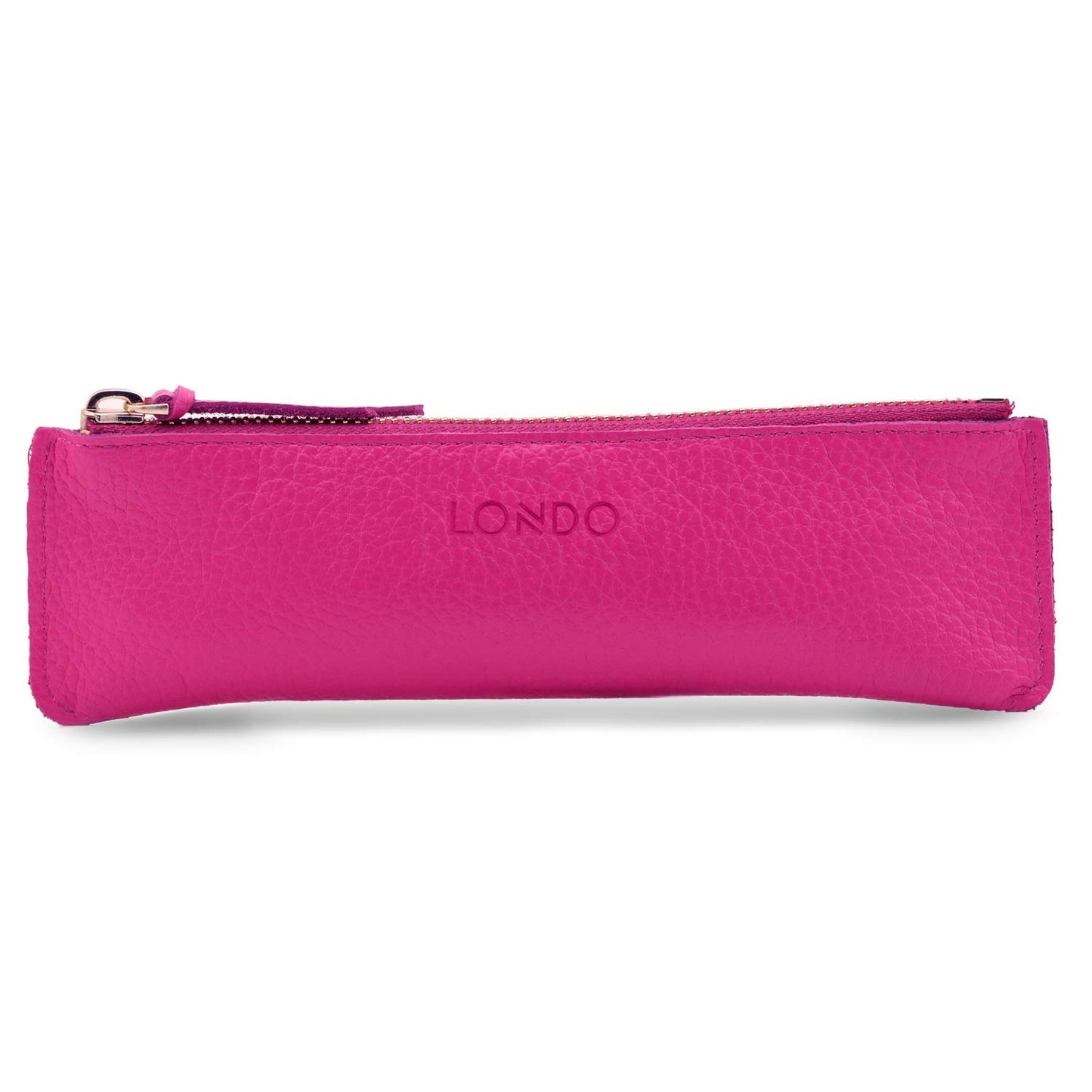 Leather Pen Case with Zipper Closure