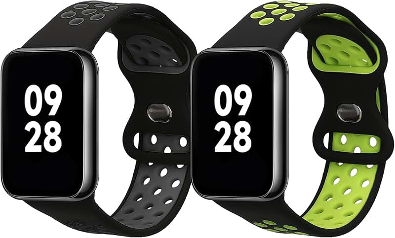 Silicone Watch Bands for Xiaomi Mi Band 8 Pro, 2 Pack