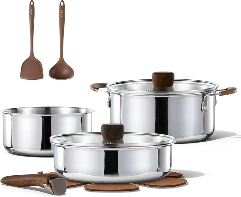 Seven-Piece Stainless Steel Cookware Set