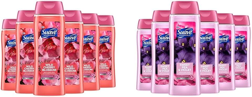 Wild Cherry Blossom and Sweet Pea Body Wash, 6 Pack
