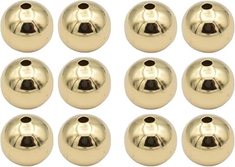 Gold-filled spacer beads for jewelry making, 4-12mm, bulk pack