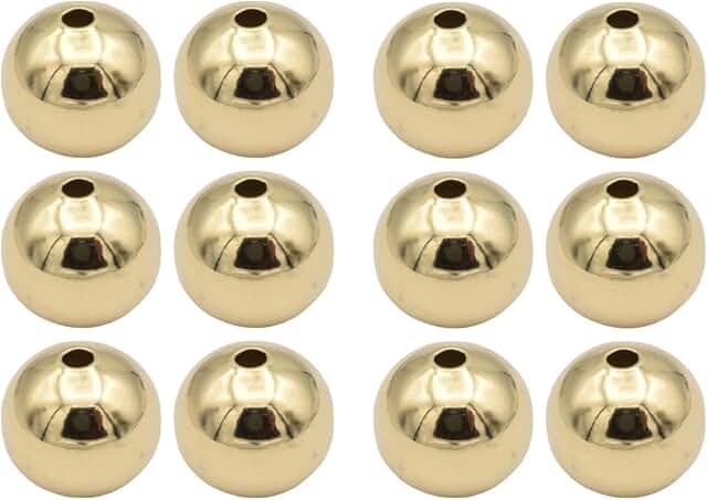 Gold-filled spacer beads for jewelry making, 4-12mm, bulk pack