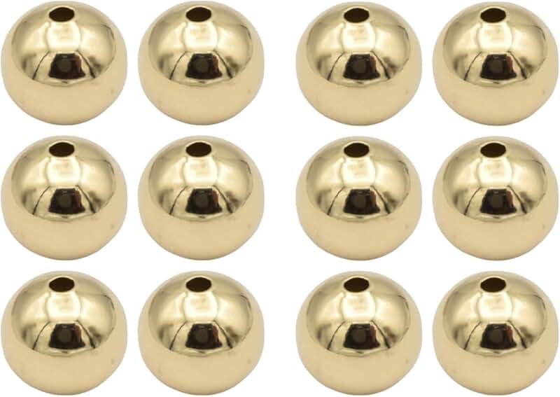 Gold-filled spacer beads for jewelry making, 4-12mm, bulk pack