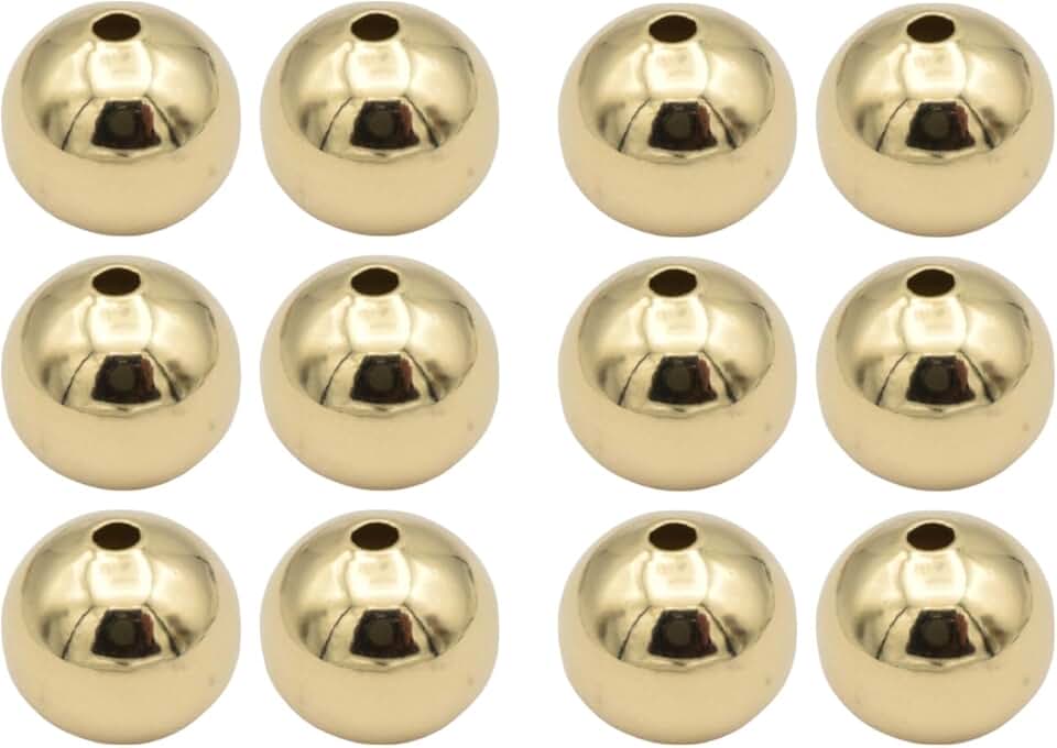 Gold-filled spacer beads for jewelry making, 4-12mm, bulk pack