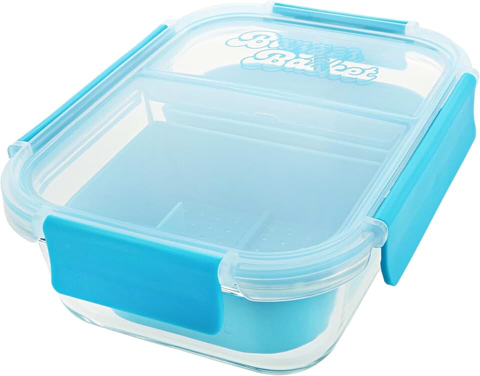 Two-Compartment Borosilicate Glass Cleaning Container