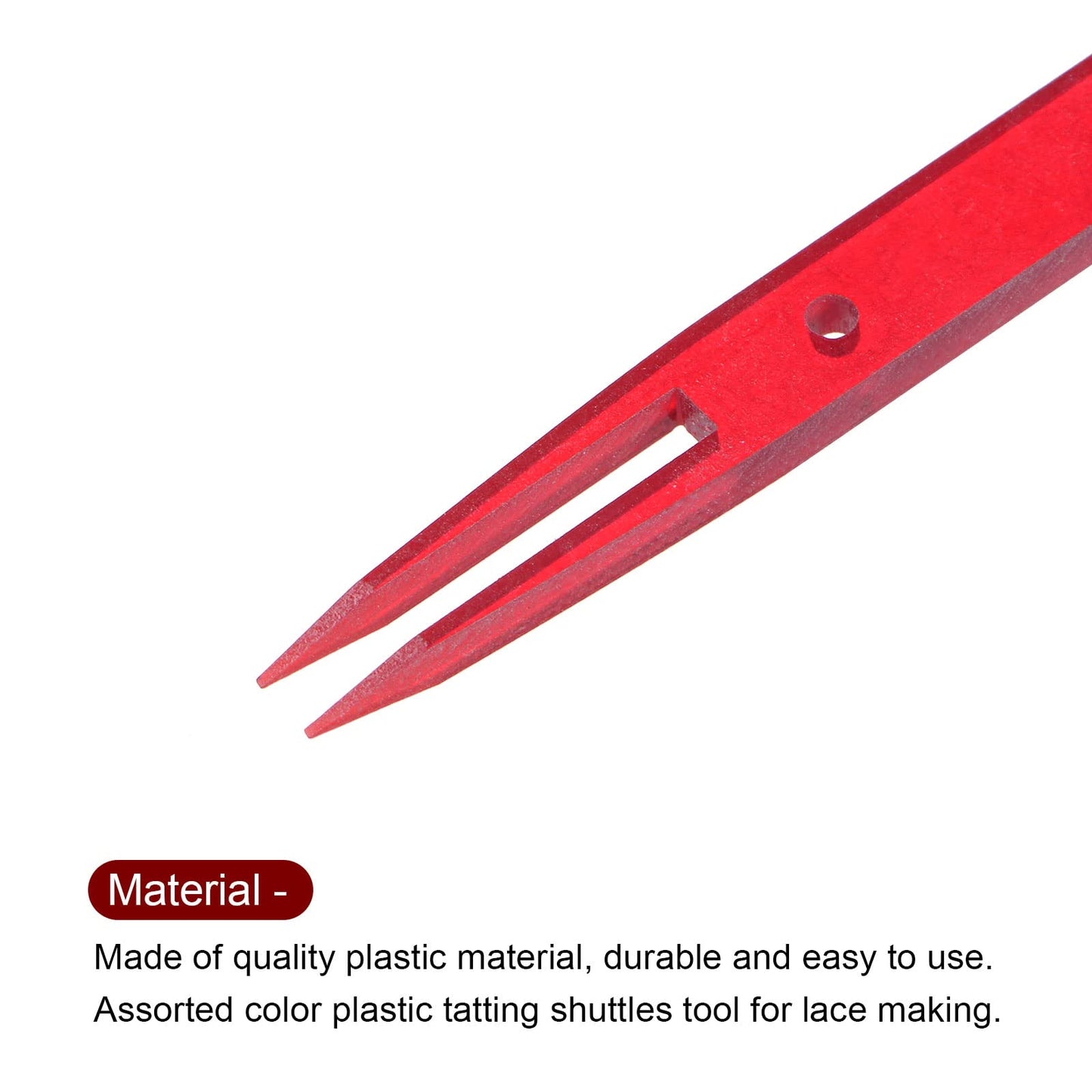 LaceCraft Duo 2pcs Plastic Weaving Shuttles Dark Red