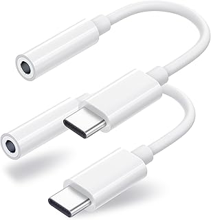 2 Pack USB C to 3.5mm Headphone Adapter