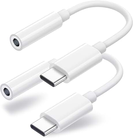2 Pack USB C to 3.5mm Headphone Adapter