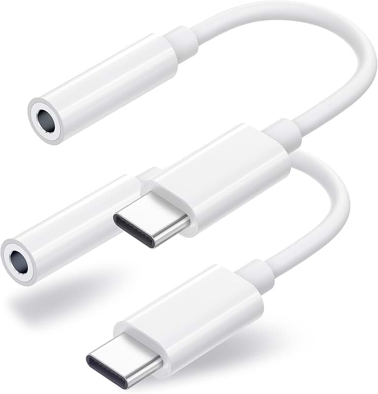 2 Pack USB C to 3.5mm Headphone Adapter