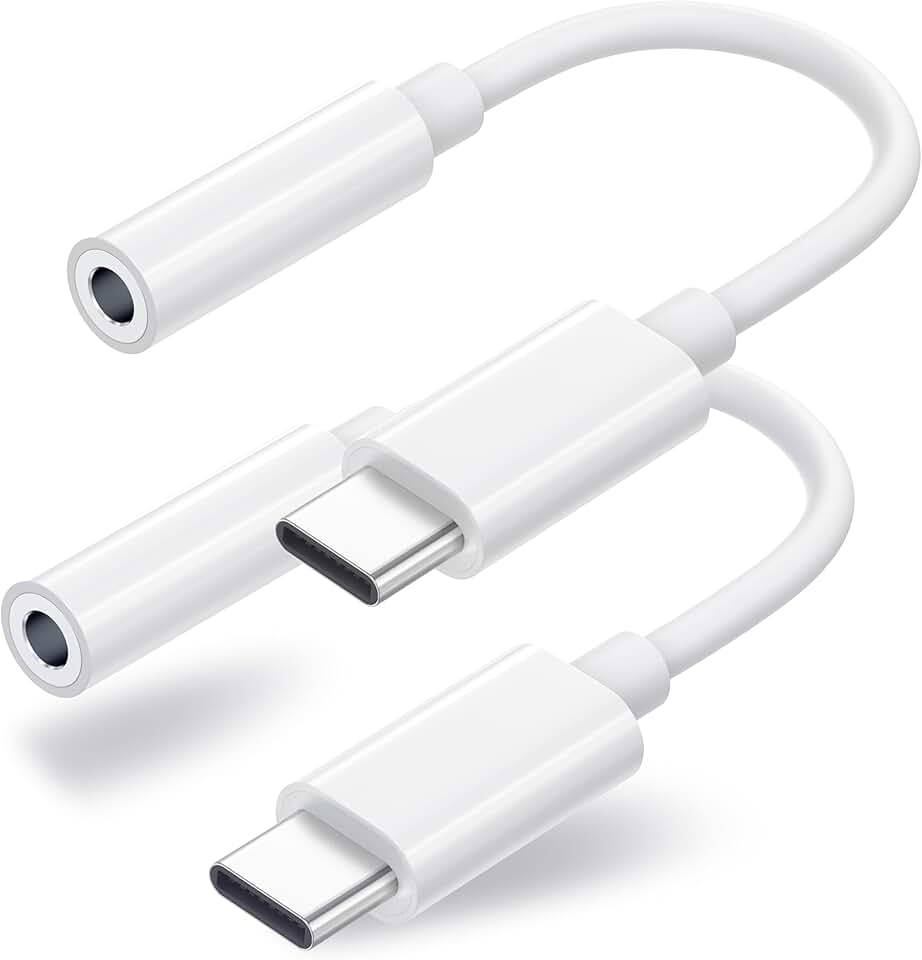 2 Pack USB C to 3.5mm Headphone Adapter