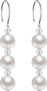Gold Plated Round Bead Drop Earrings for Women