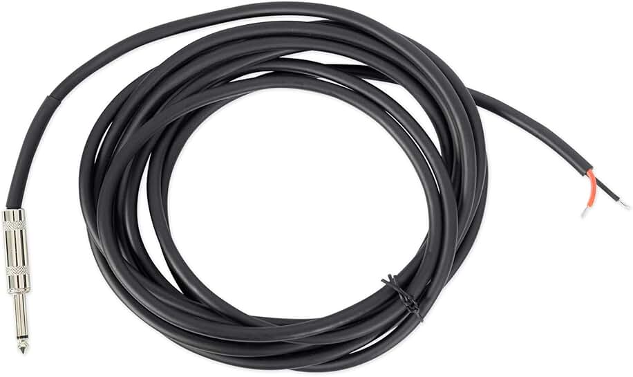 15-foot 16 AWG speaker cable with bare wire and PVC jacket