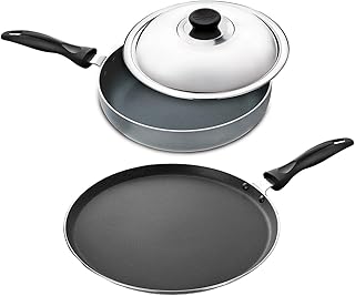 Nonstick Cookware Set with Crepe and Frying Pans