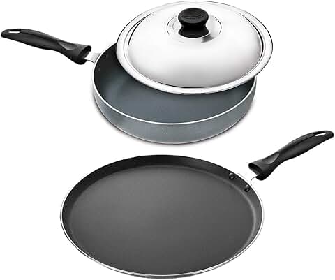 Nonstick Cookware Set with Crepe and Frying Pans