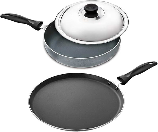 3-Piece Stainless Steel Cookware Set with Lids