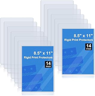 14 Pack Clear Waterproof Plastic Page Protectors