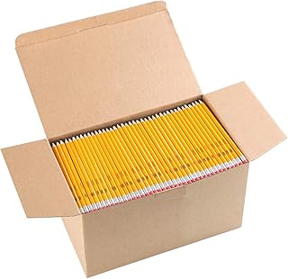 Yellow pre-sharpened wood-cased HB pencils, 1000 pack