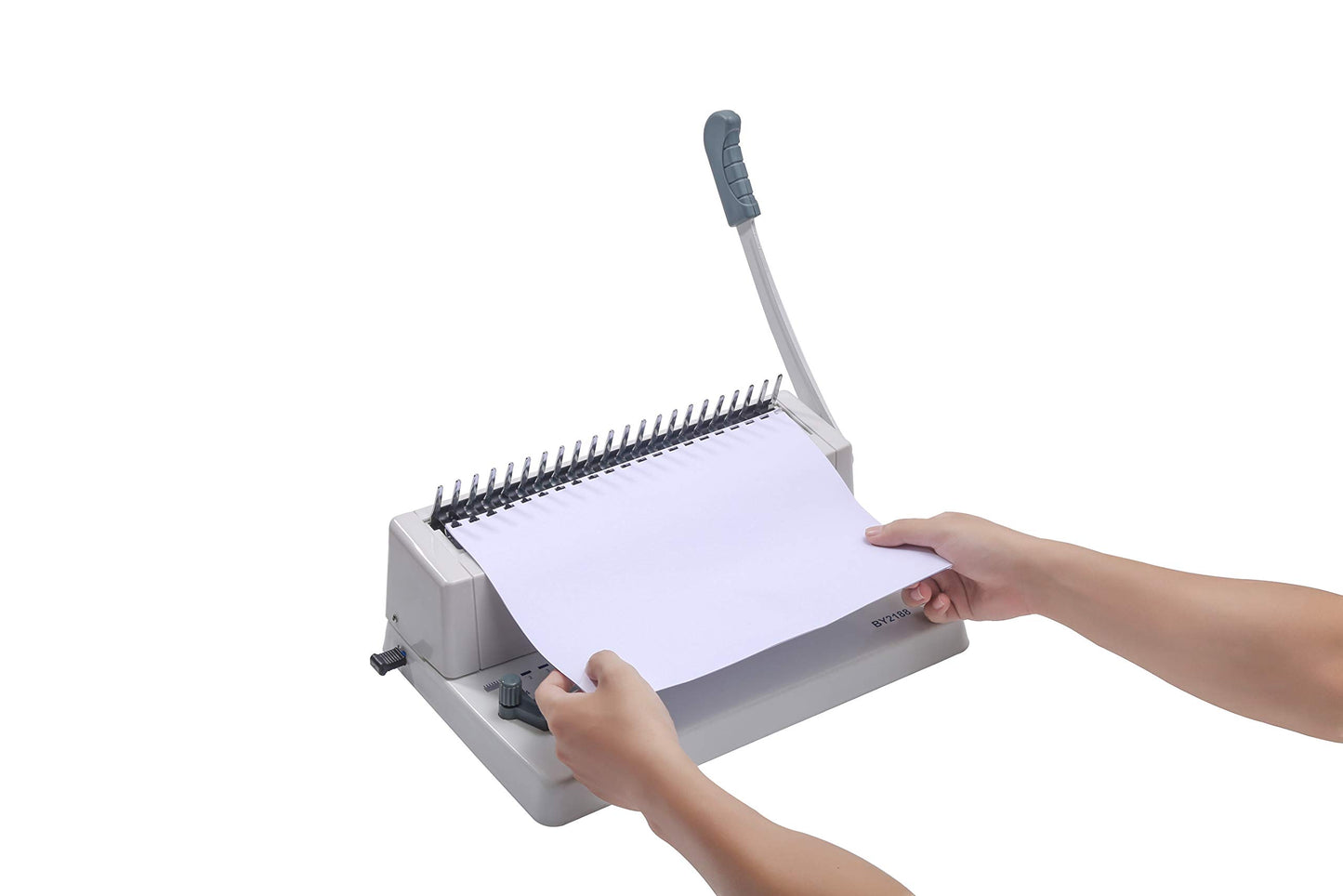 Manual 21-Hole Metal Comb Binding Machine, Punches 250 Sheets