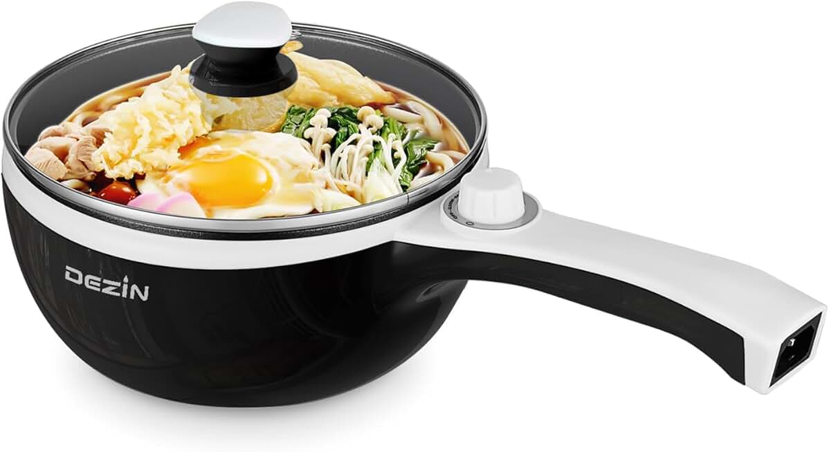 Electric Hot Pot with Non-Stick Pan and Adjustable Power