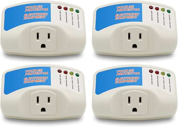 Four-Pack Home Appliance Surge Protectors, 1440W