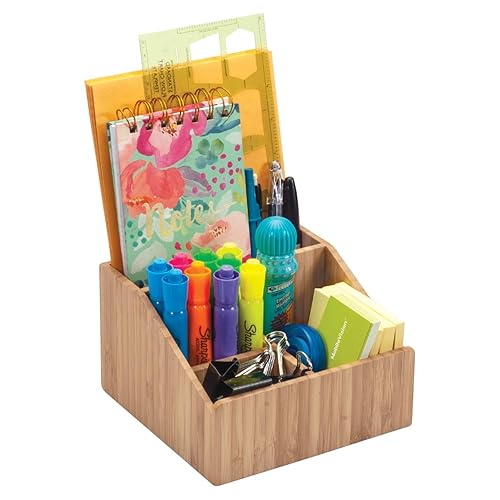 Multi-Use Bamboo Office Organizer for Desktop