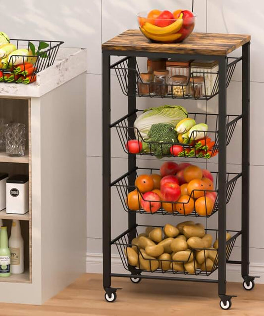 Clear plastic storage bins for home and kitchen organization