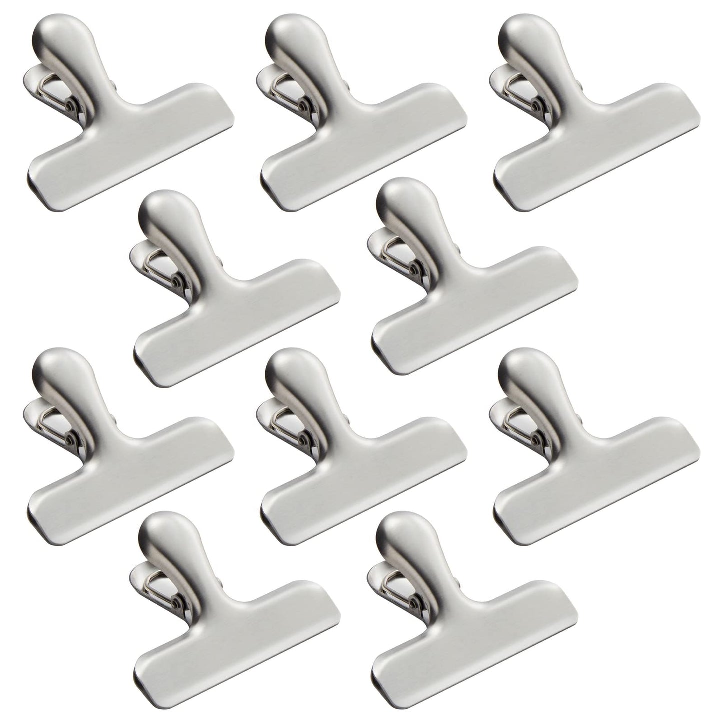 10 Pack Metal Chip Clips for Food Storage, Stainless Steel Bag Clips for Kitchen Supplies (3 Inches)