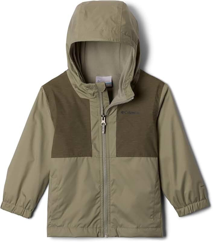 Toddler Boys Fleece Rain Jacket, Green, 2T