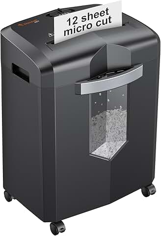 12-Sheet Micro Cut Paper Shredder with Jam-Proof System