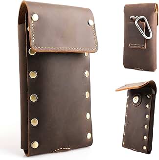 Leather Phone Holster for Samsung, iPhone, and Universal Belt Pouch