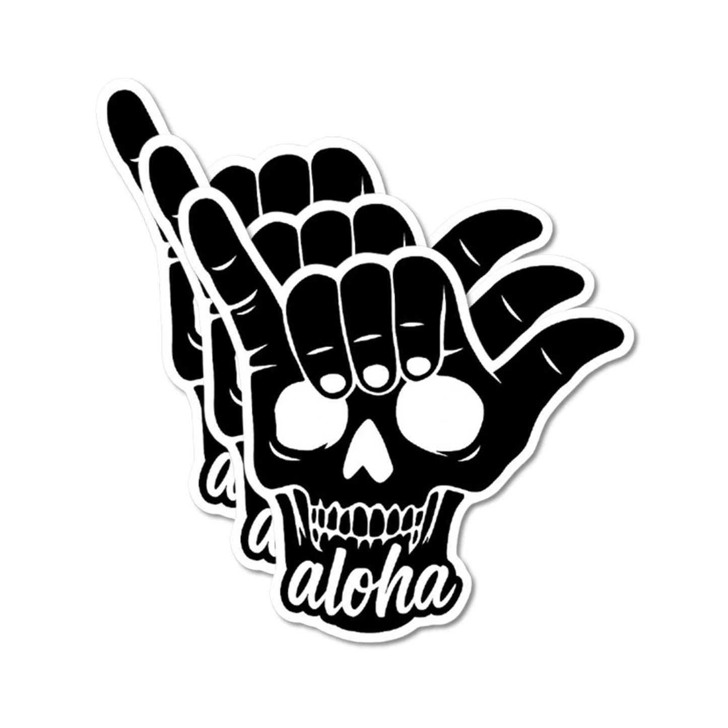 Waterproof Skull Vinyl Sticker Set for Bottles, Laptops, Phones, Cars