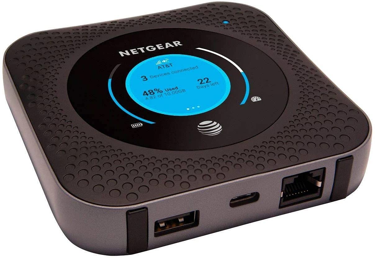 Nighthawk MR1100 4G LTE Mobile Hotspot Router (AT&T GSM Unlocked)(Steel Gray) (Renewed)