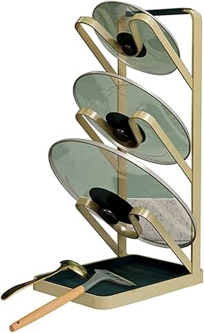 Gold Lid and Utensil Organizer for Kitchen Cabinets