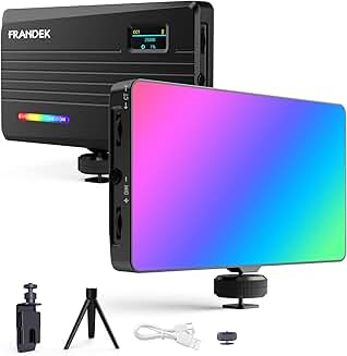 Rechargeable RGB LED Video Light with Dimming