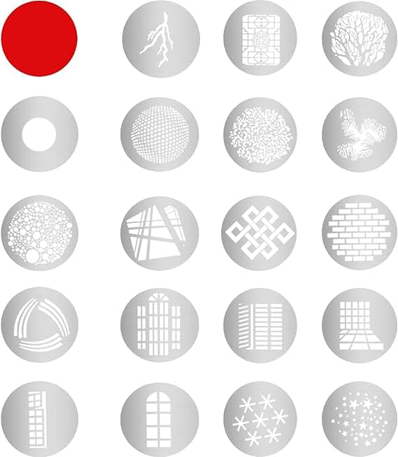 G-10 19-Piece Metal Gobo Kit with Red Gels