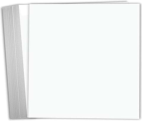 White 12x12 Heavyweight Cardstock Scrapbook Paper, 25 Sheets