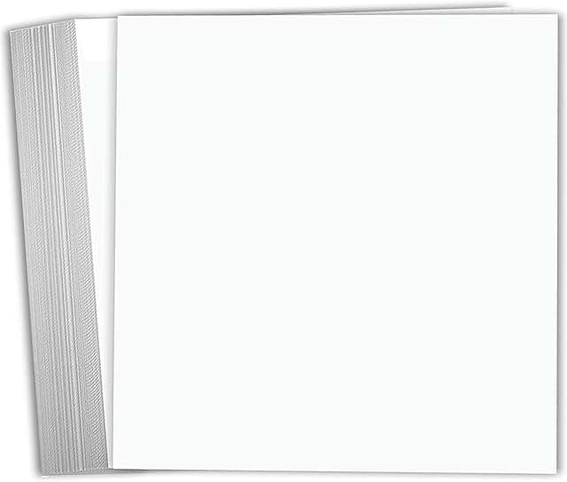 White 12x12 Heavyweight Cardstock Scrapbook Paper, 25 Sheets