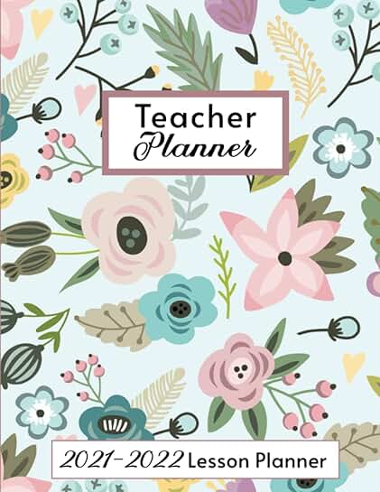 Teacher Lesson Planner with Floral Design