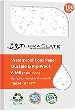 Waterproof 8 MIL Paper, 11x17, 100 Sheets