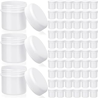 100 Small Plastic Jars with Lids for Cosmetics and Storage