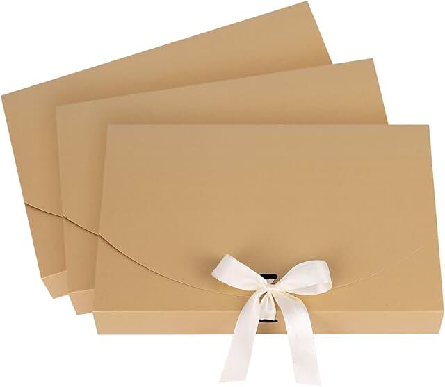 10 Pcs Rectangle Gift Boxes with Ribbon for Special Occasions