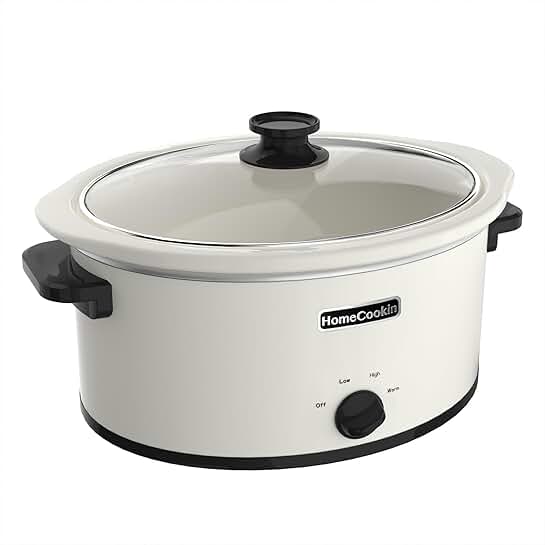 7 Quart Oval Slow Cooker with 3 Settings
