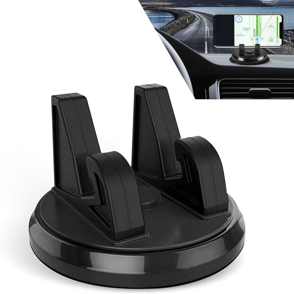 Car Dashboard Phone Holder with 360° Rotation