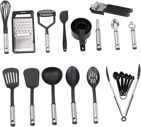 Stainless Steel Kitchen Utensil and Cookware Set