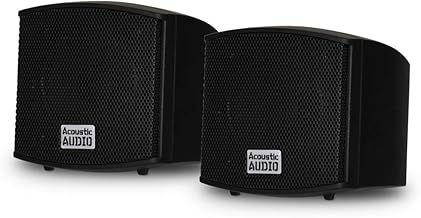 Mountable Indoor Speakers, 400 Watts, Black, Pair