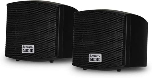 Mountable Indoor Speakers, 400 Watts, Black, Pair