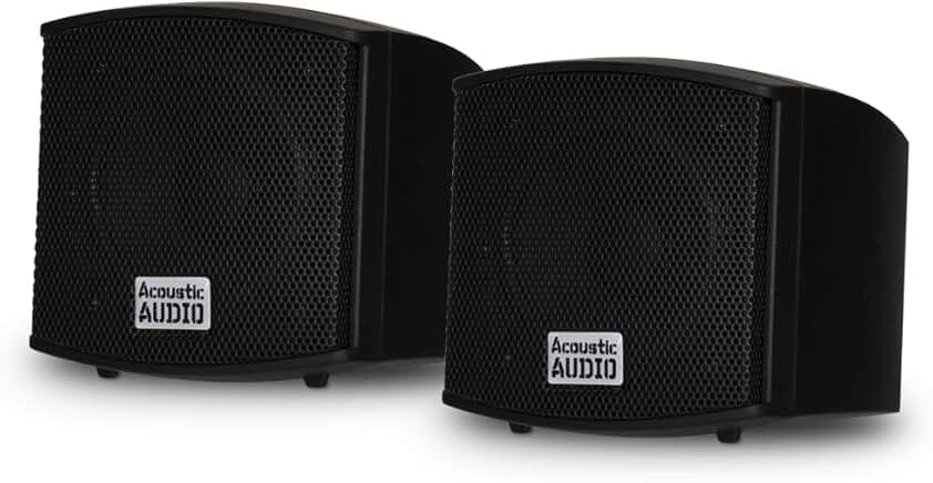 Mountable Indoor Speakers, 400 Watts, Black, Pair