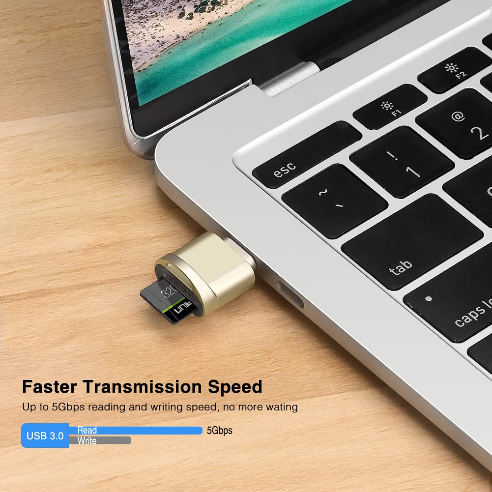 Type C Micro SD/TF Card Reader with Keychain, USB C to Micro SD SDHC SDXC OTG Memory Reader, Type C Card Reader Adapter Compatible for Mac Windows Lixus Samsung Galaxy Note 20 S20